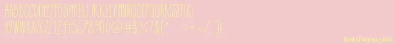 Refresh Regular Font – Yellow Fonts on Pink Background