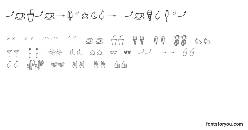 A fonte Refreshbonus Regular – alfabeto, números, caracteres especiais