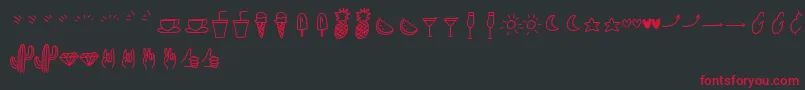 Refreshbonus Regular Font – Red Fonts on Black Background