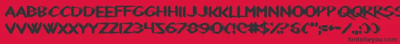 Refresher Font – Black Fonts on Red Background