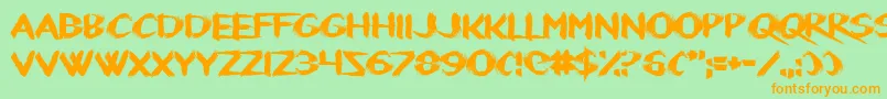 Refresher Font – Orange Fonts on Green Background