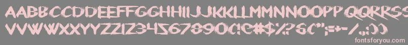 Refresher Font – Pink Fonts on Gray Background