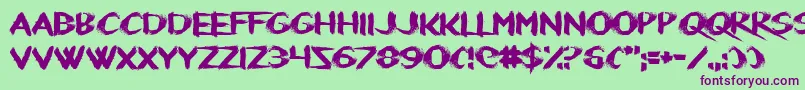 Refresher Font – Purple Fonts on Green Background