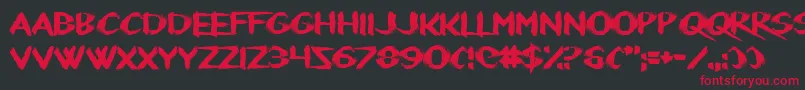 Refresher Font – Red Fonts on Black Background