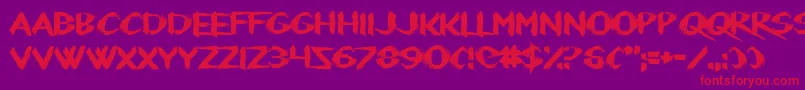 Refresher Font – Red Fonts on Purple Background