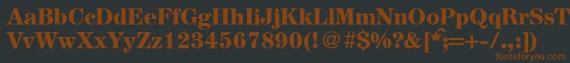 A850RomanBold Font – Brown Fonts on Black Background