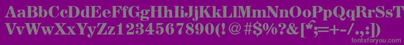 フォントA850RomanBold – 紫の背景に灰色の文字