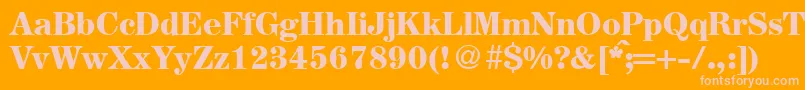 A850RomanBold Font – Pink Fonts on Orange Background