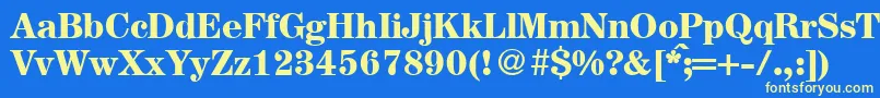 A850RomanBold Font – Yellow Fonts on Blue Background