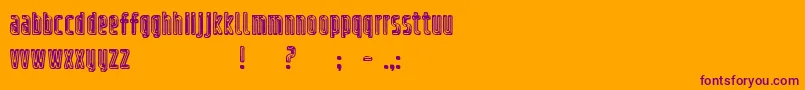 refrigerator chrome Font – Purple Fonts on Orange Background