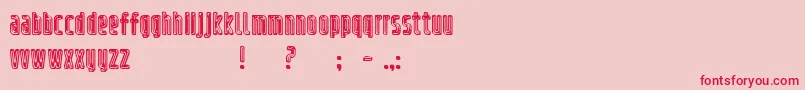 refrigerator chrome Font – Red Fonts on Pink Background