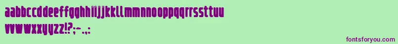 refrigerator fill Font – Purple Fonts on Green Background