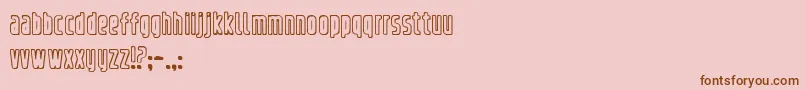 refrigerator outline Font – Brown Fonts on Pink Background