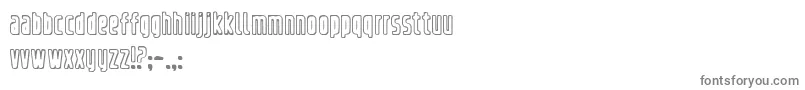 フォントrefrigerator outline – 白い背景に灰色の文字