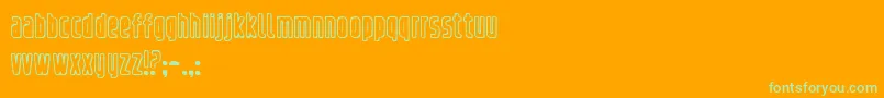refrigerator outline Font – Green Fonts on Orange Background