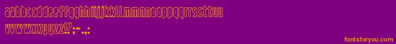 フォントrefrigerator outline – 紫色の背景にオレンジのフォント