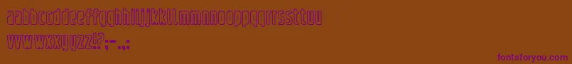 refrigerator outline Font – Purple Fonts on Brown Background