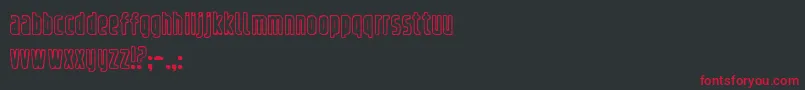 refrigerator outline Font – Red Fonts on Black Background