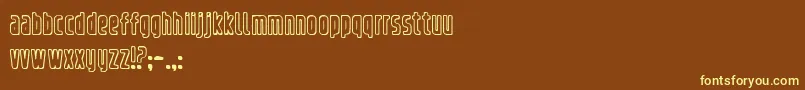 refrigerator outline Font – Yellow Fonts on Brown Background