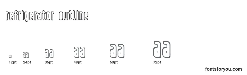Refrigerator outline Font Sizes