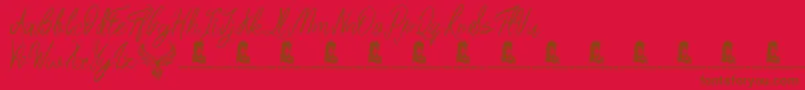 Regal Eagle-fontti – ruskeat fontit punaisella taustalla