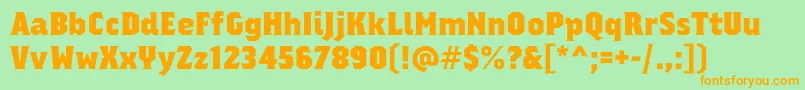 regalia free Font – Orange Fonts on Green Background