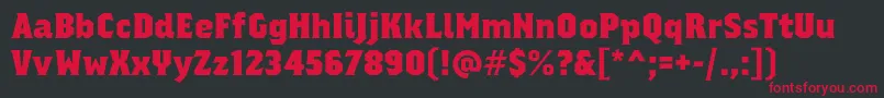 regalia free Font – Red Fonts on Black Background