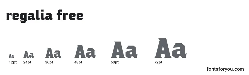 Regalia free Font Sizes