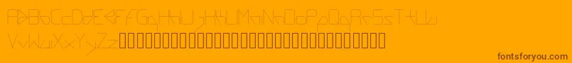 regard-Schriftart – Braune Schriften auf orangefarbenem Hintergrund