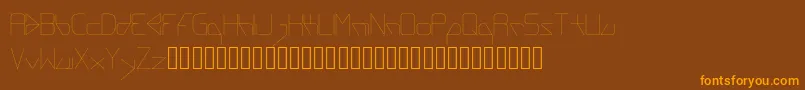 regard-Schriftart – Orangefarbene Schriften auf braunem Hintergrund