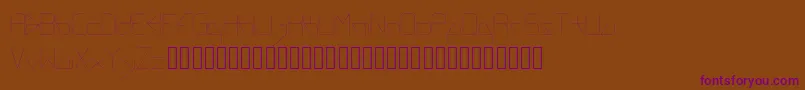 フォントregard – 紫色のフォント、茶色の背景
