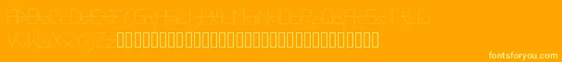 regard-Schriftart – Gelbe Schriften auf orangefarbenem Hintergrund