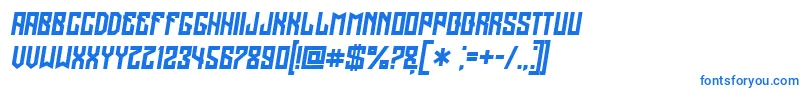 フォントRegensburg Italic – 白い背景に青い文字
