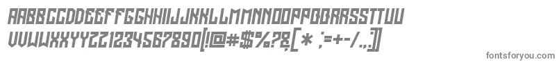 Regensburg Italic-fontti – harmaat kirjasimet valkoisella taustalla