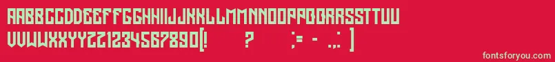 Regensburg Font – Green Fonts on Red Background