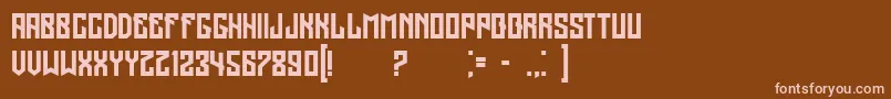 Regensburg Font – Pink Fonts on Brown Background