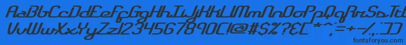 フォントregistry – 黒い文字の青い背景