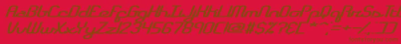 registry Font – Brown Fonts on Red Background