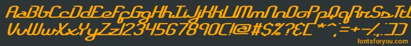 registry Font – Orange Fonts on Black Background