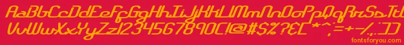 registry Font – Orange Fonts on Red Background