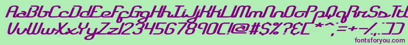 registry Font – Purple Fonts on Green Background