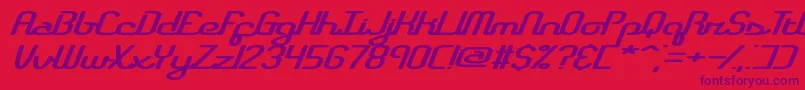 registry Font – Purple Fonts on Red Background