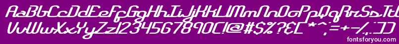registry Font – White Fonts on Purple Background