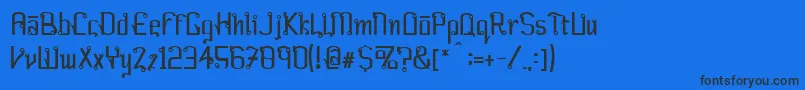 Farang ffy Font – Black Fonts on Blue Background