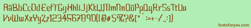 Farang ffy Font – Brown Fonts on Green Background