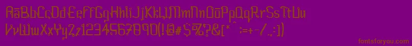 Farang ffy Font – Brown Fonts on Purple Background