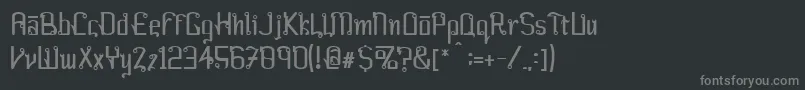 フォントFarang ffy – 黒い背景に灰色の文字