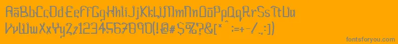 Farang ffy Font – Gray Fonts on Orange Background