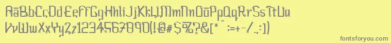 Farang ffy Font – Gray Fonts on Yellow Background
