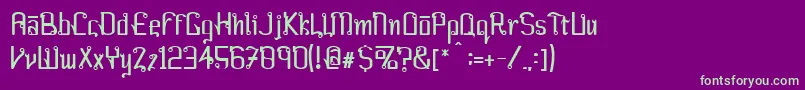 Farang ffy Font – Green Fonts on Purple Background